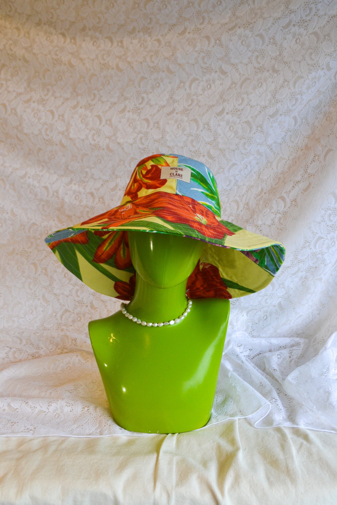 Wide Brim Hat | Garden Flower | XLarge