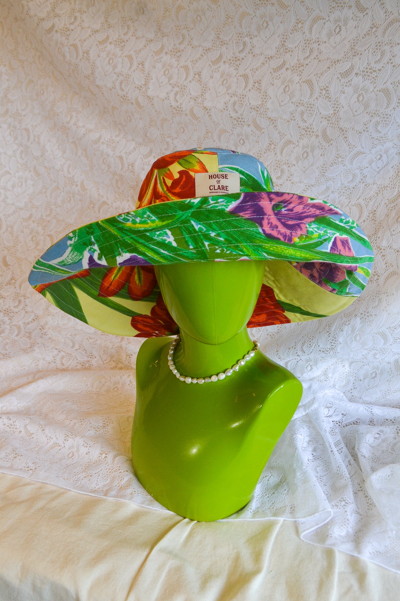 Wide Brim Hat | Garden Flower | XLarge
