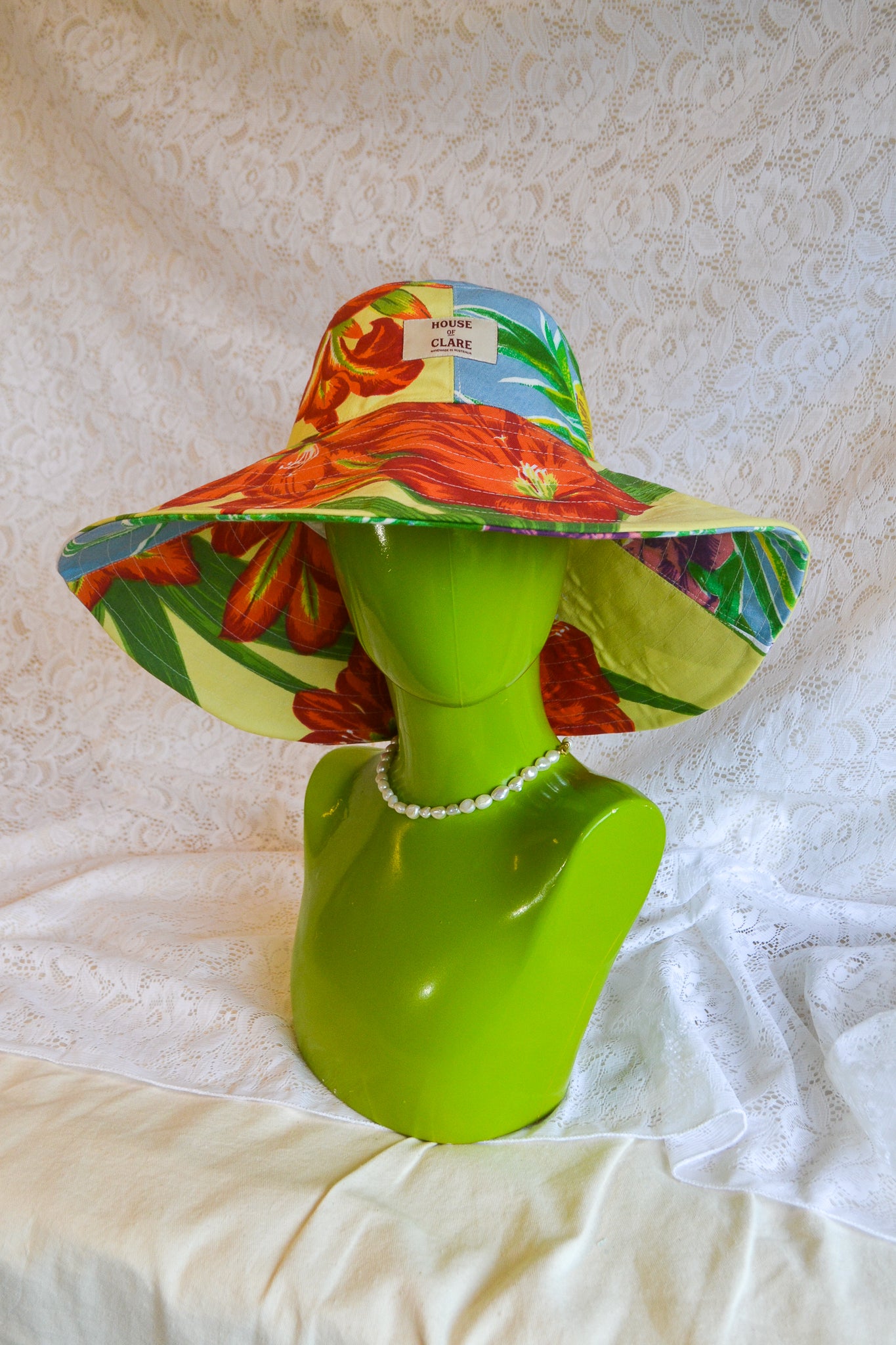 Wide Brim Hat | Garden Flower | XLarge