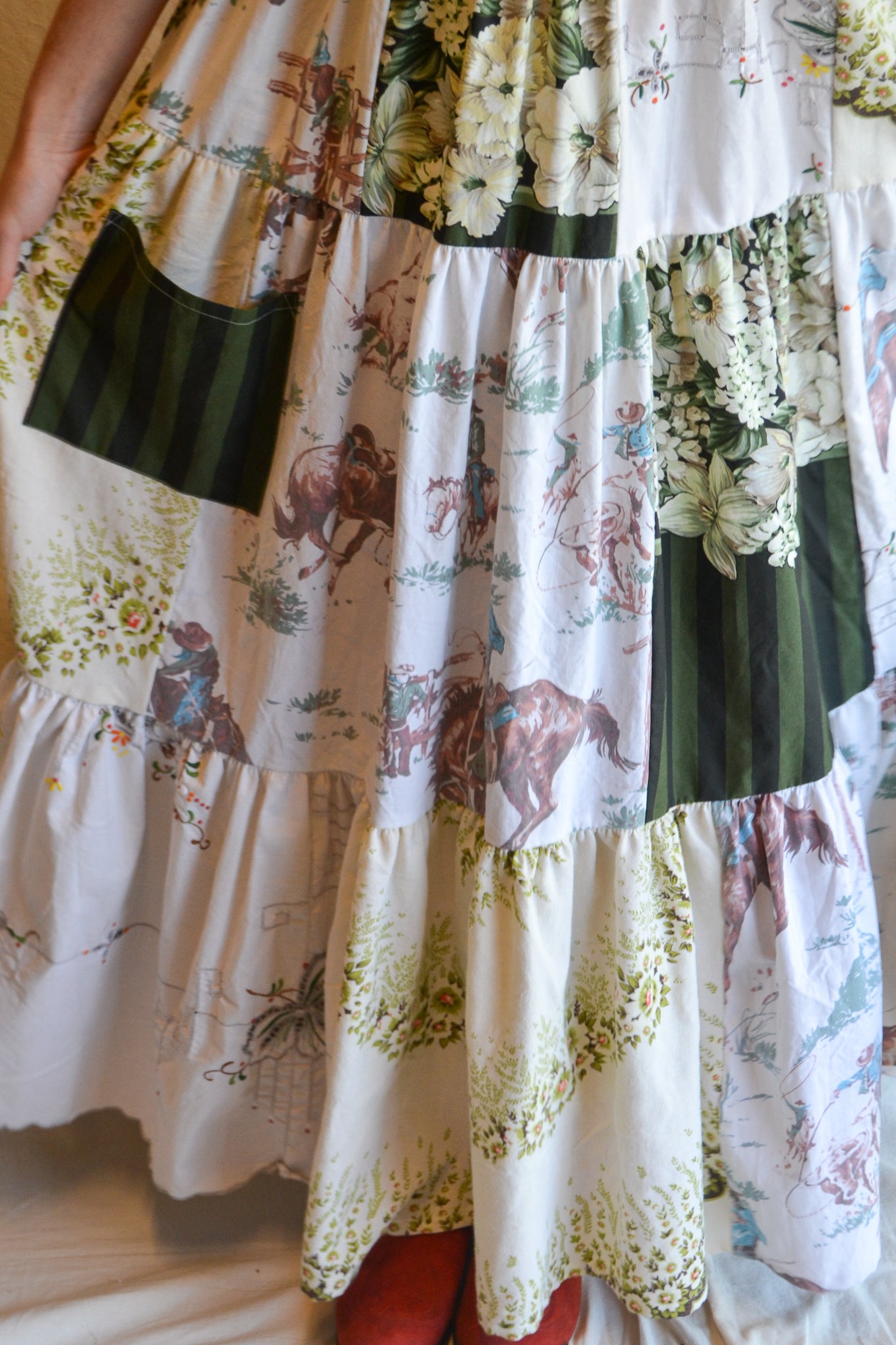 Dress Patchwork | Green | Medium
