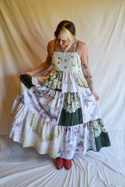 Dress Patchwork | Green | Medium