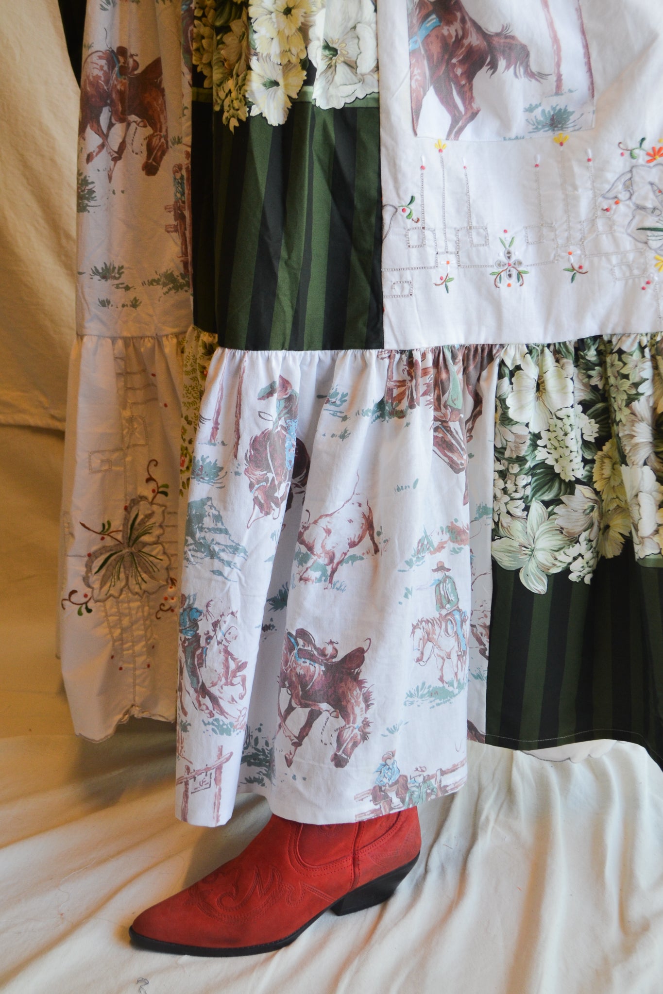 Dress Patchwork | Green | Medium