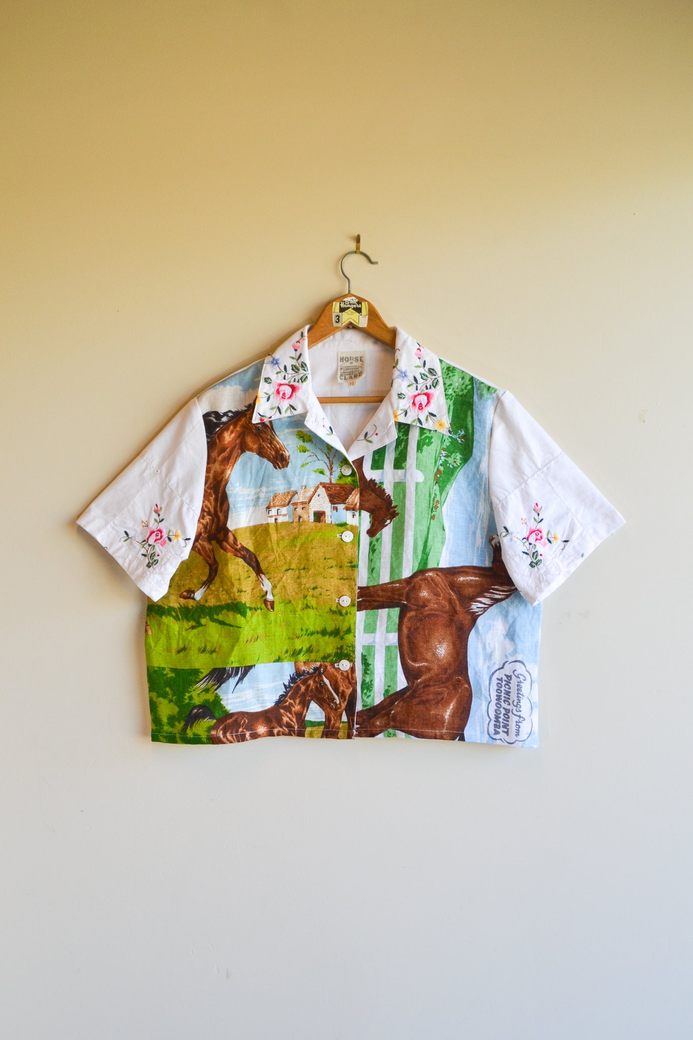 Button Up Shirt | Horses | Large