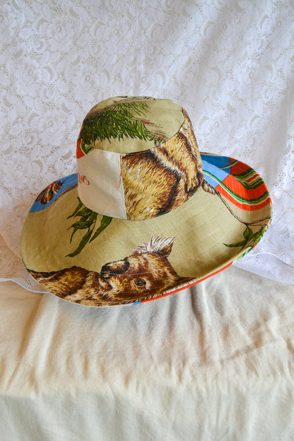 Wide Brim Hat | Kangaroo Koala | Large