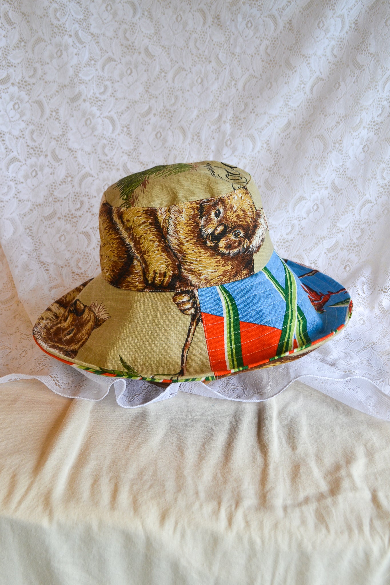 Wide Brim Hat | Kangaroo Koala | Large