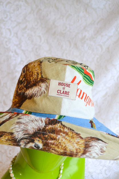 Wide Brim Hat | Kangaroo Koala | Large