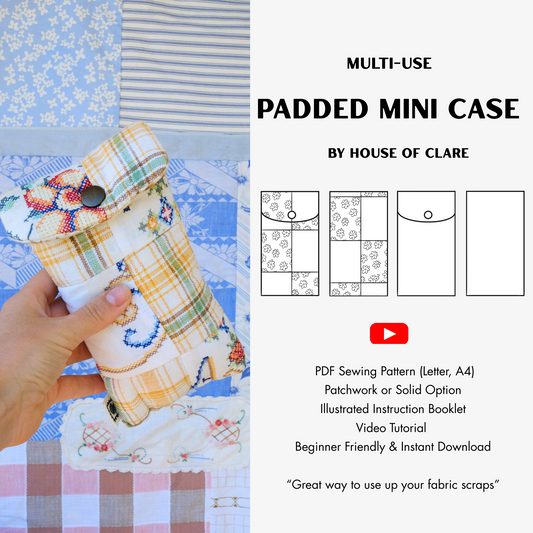 Mulit-Use Mini Case Sewing Pattern – Perfect for Sunglasses, Pencils, or Small Tech!