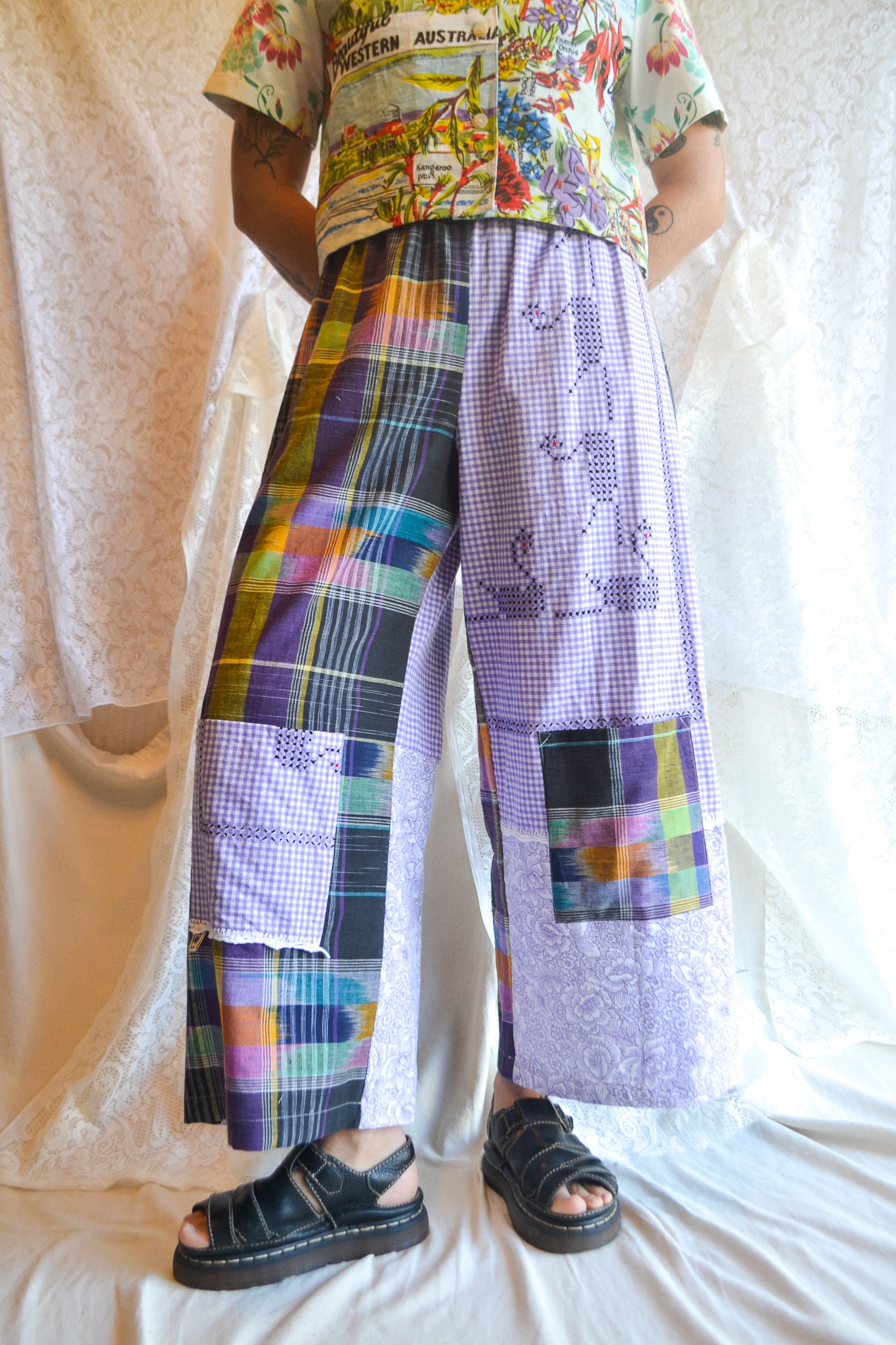 Long Patch Pant | Purple Patch | Small