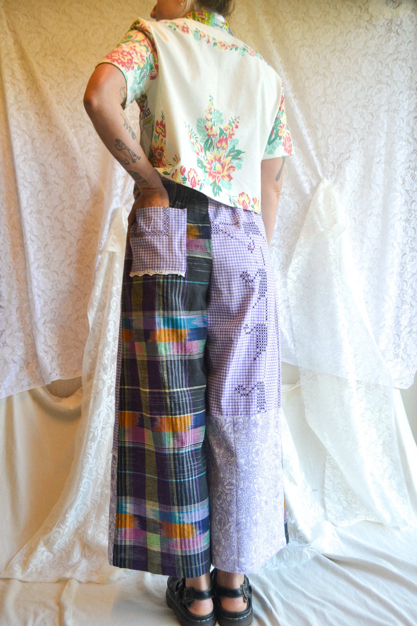 Long Patch Pant | Purple Patch | Small