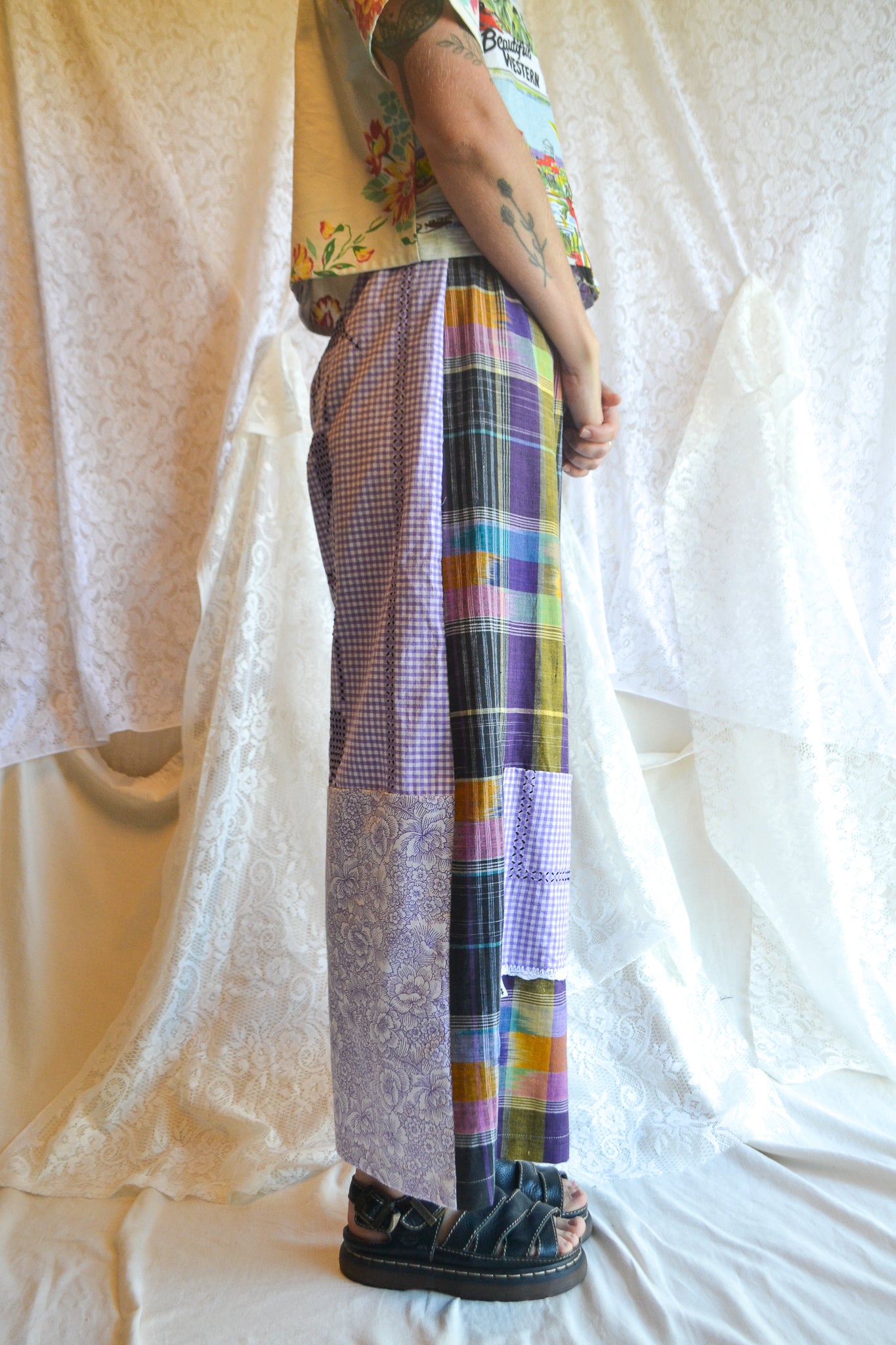 Long Patch Pant | Purple Patch | Small