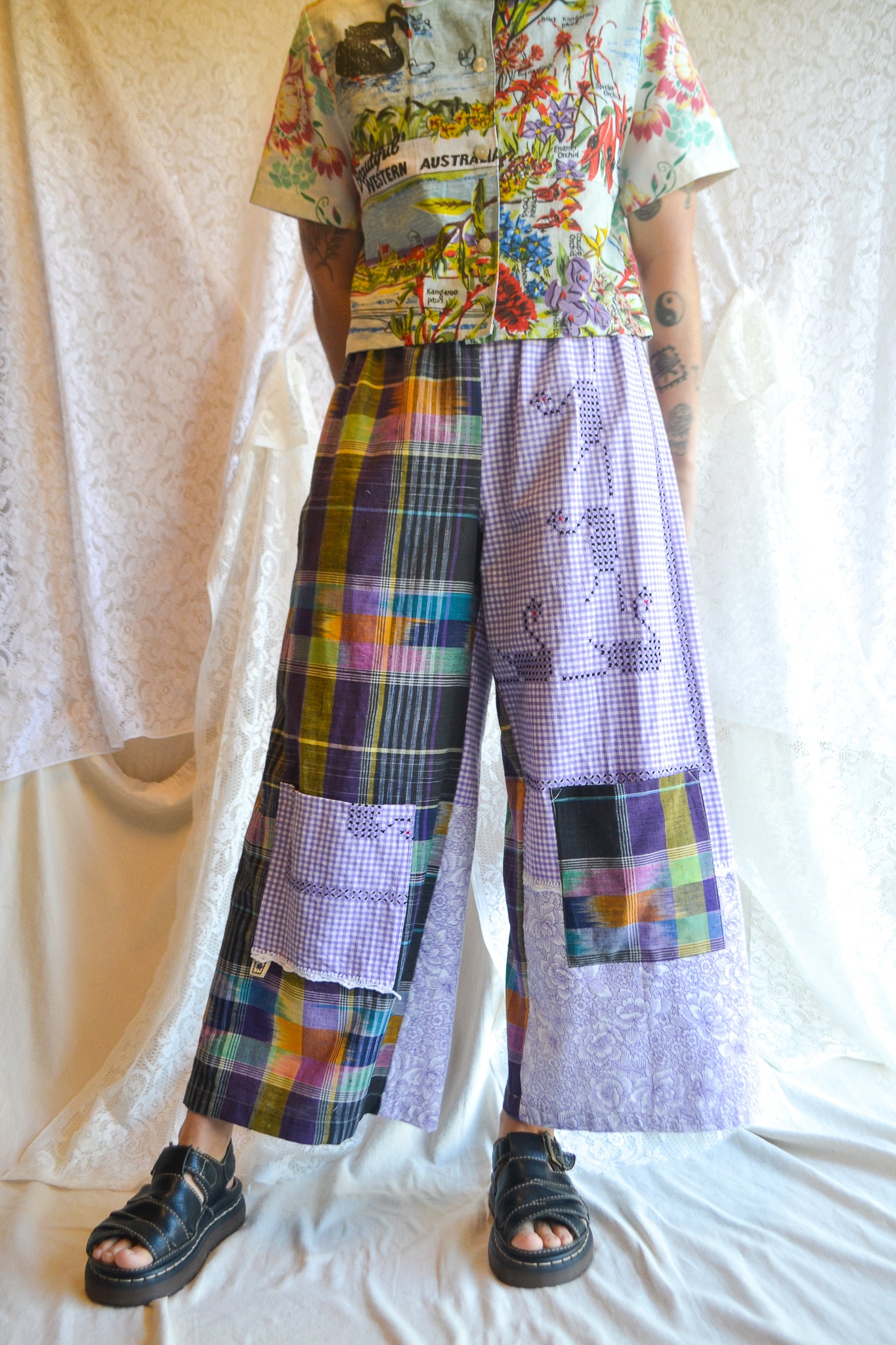 Long Patch Pant | Purple Patch | Small