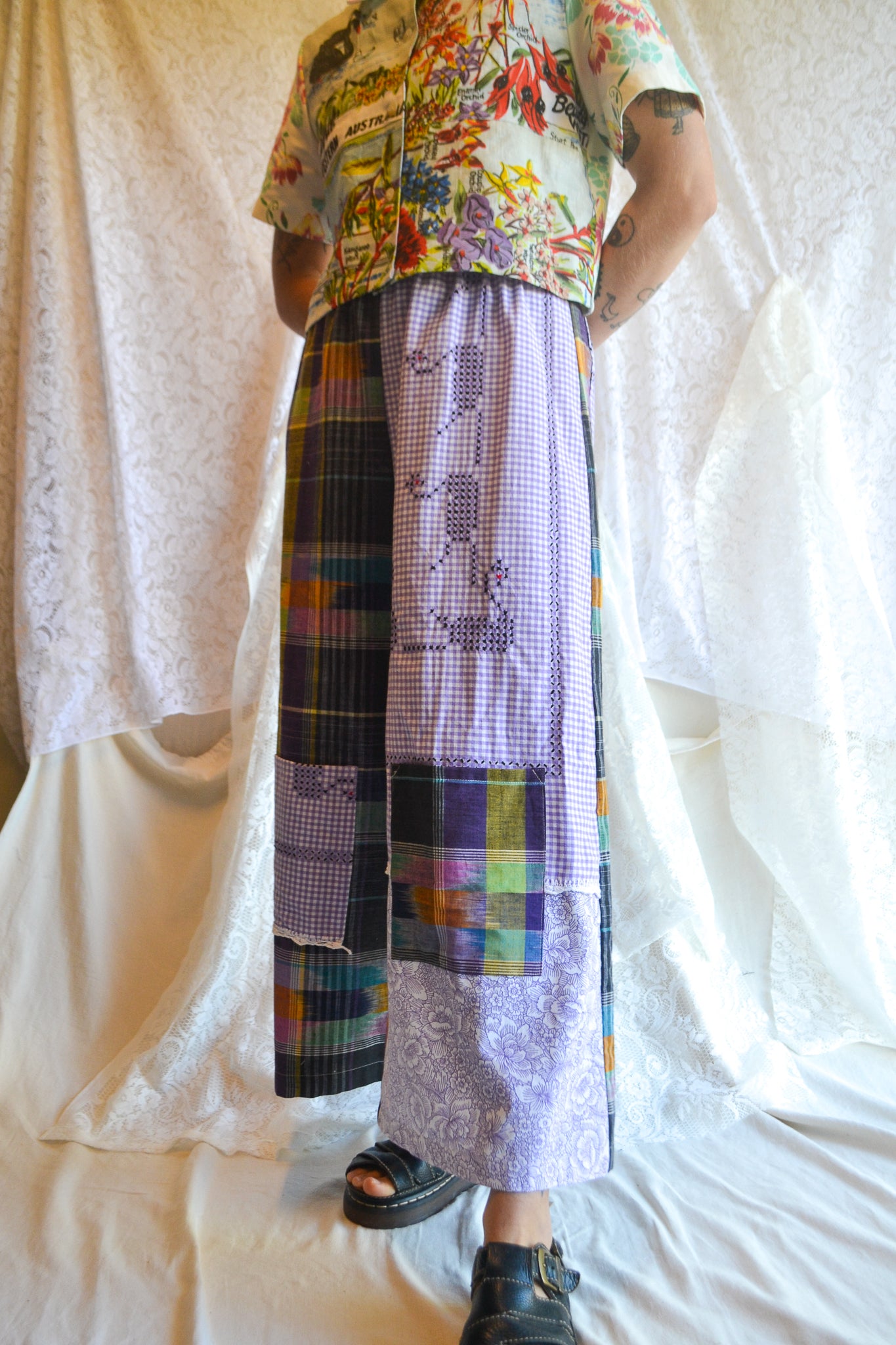 Long Patch Pant | Purple Patch | Small