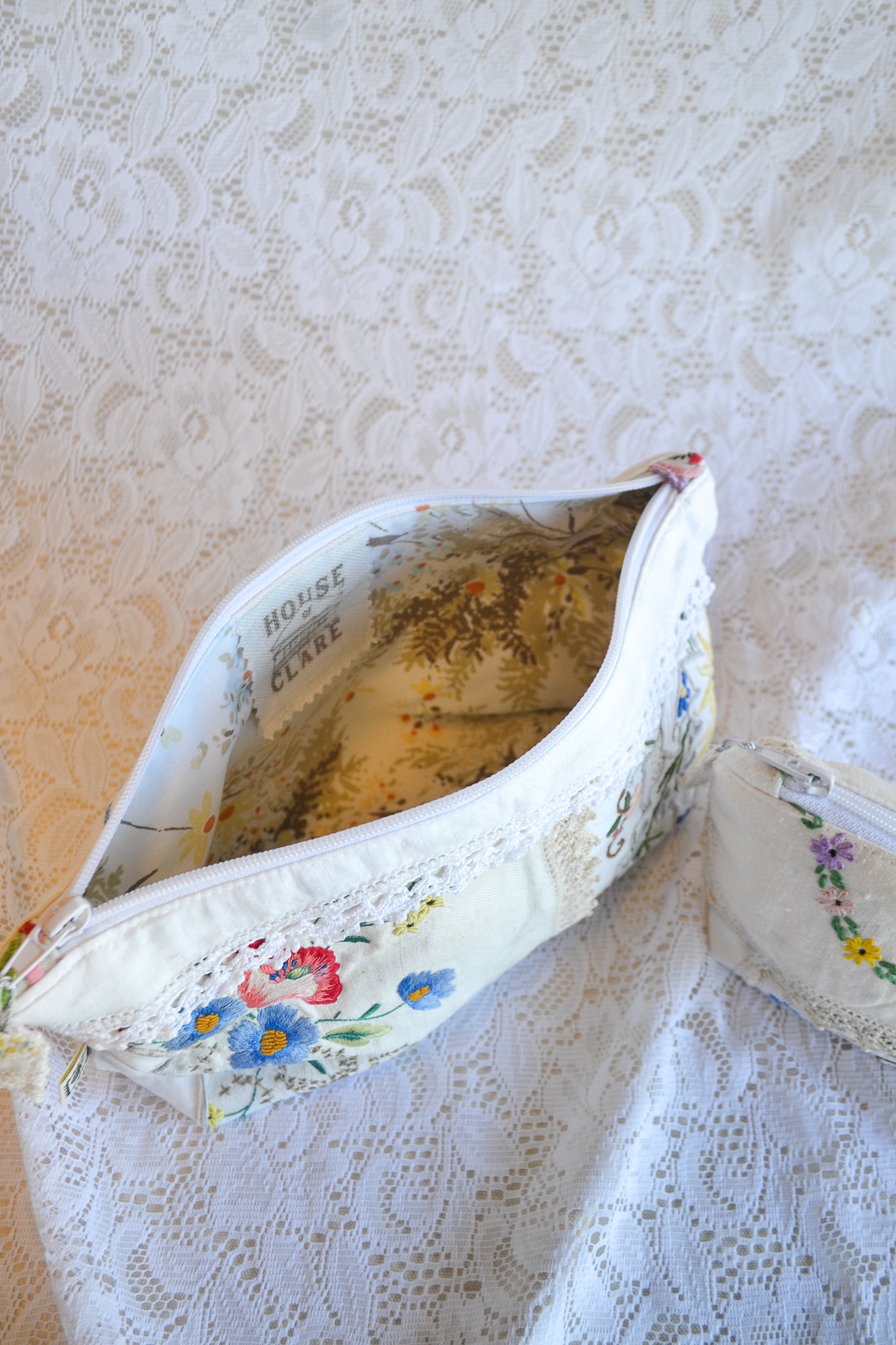 Doily Purse Set | Blue Flower