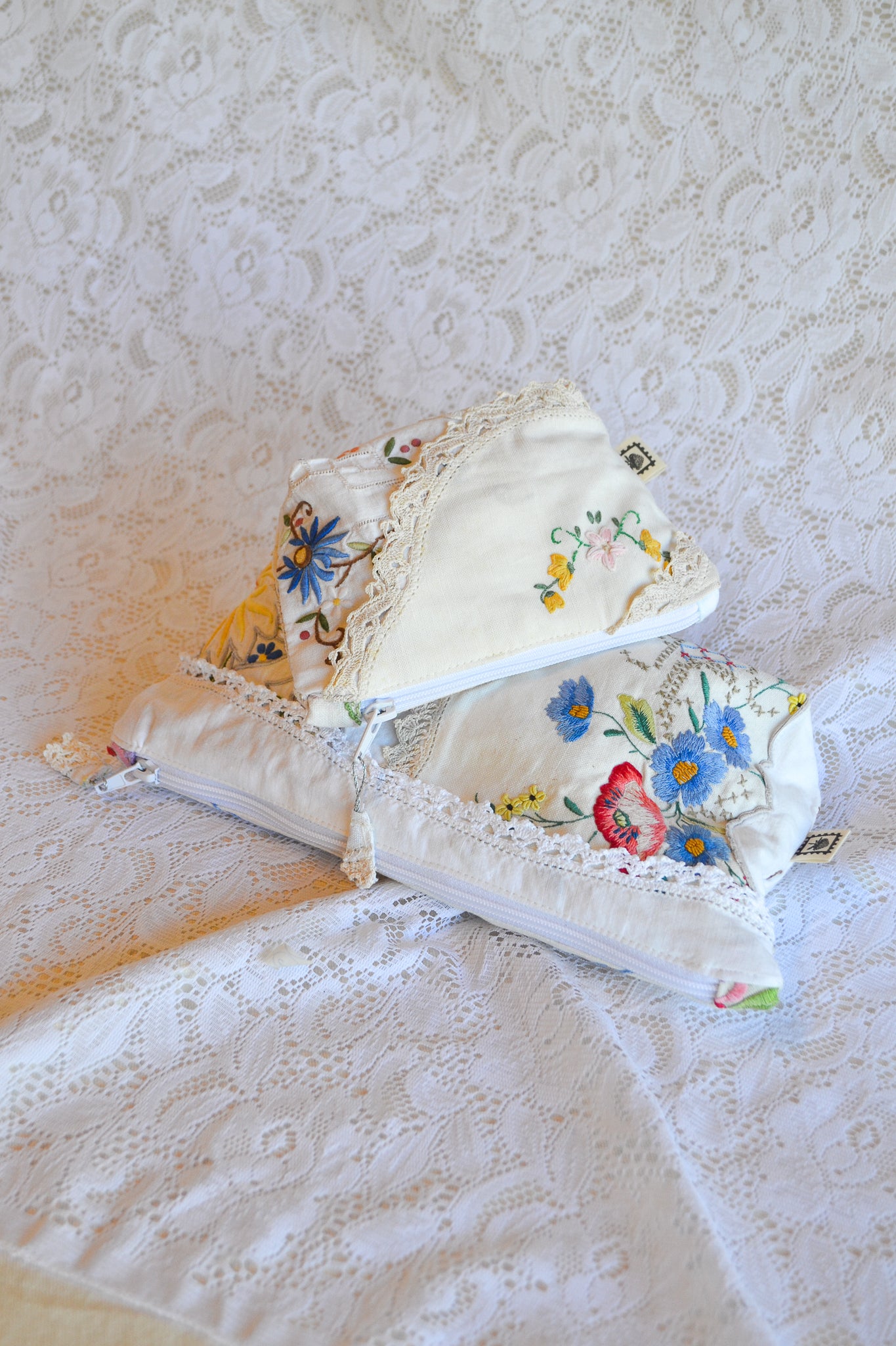 Doily Purse Set | Blue Flower