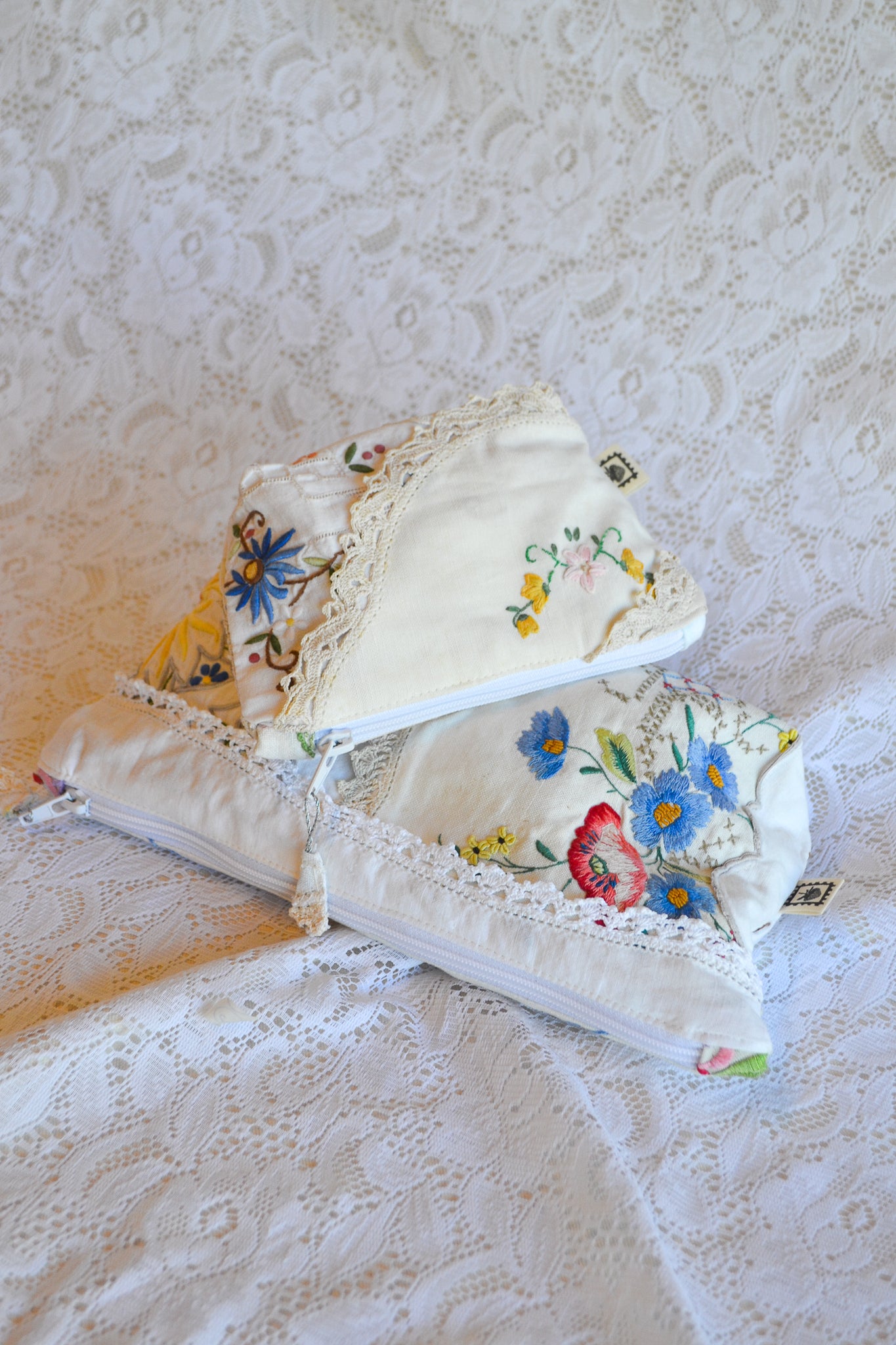 Doily Purse Set | Blue Flower
