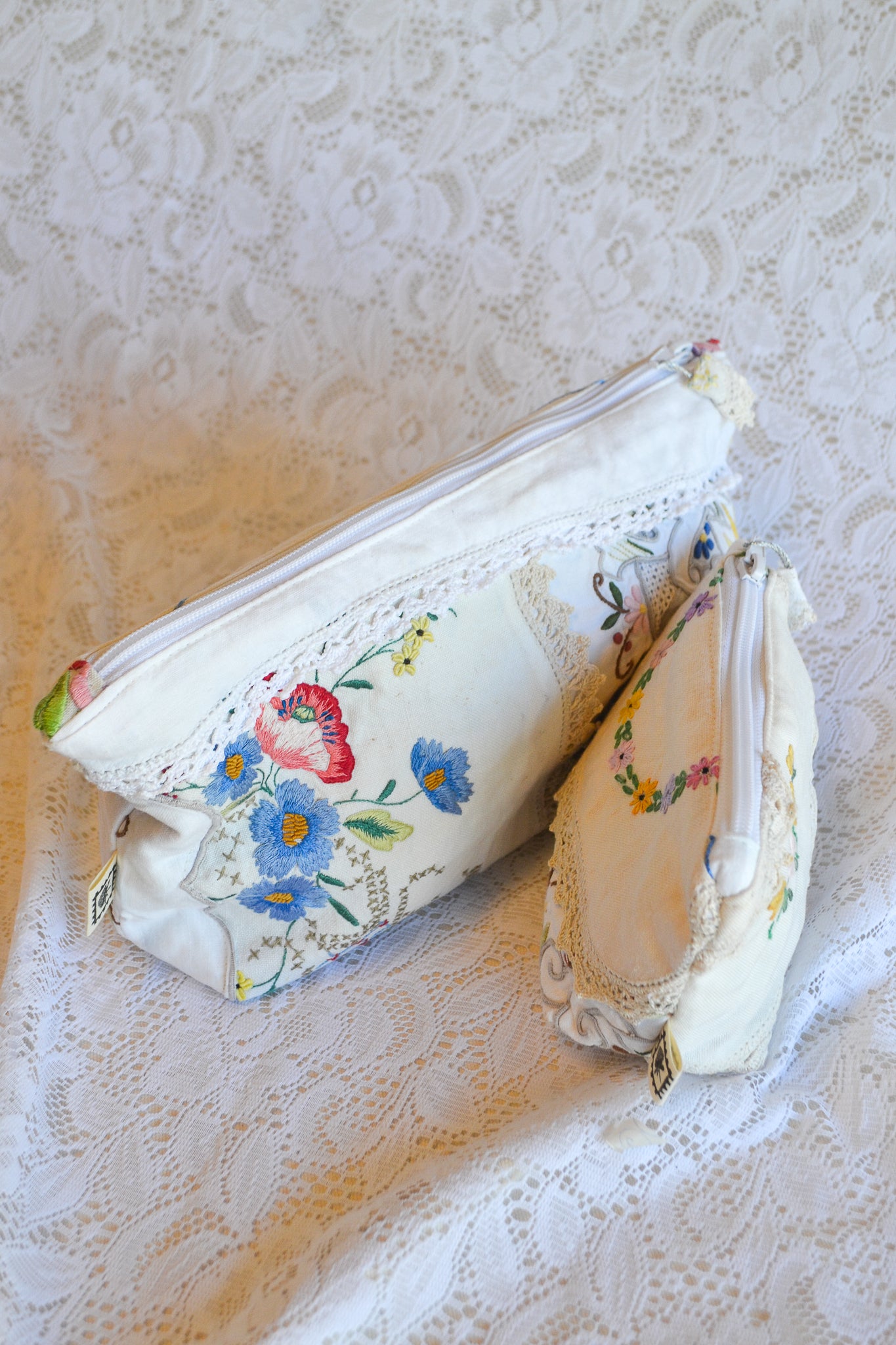Doily Purse Set | Blue Flower