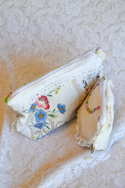 Doily Purse Set | Blue Flower