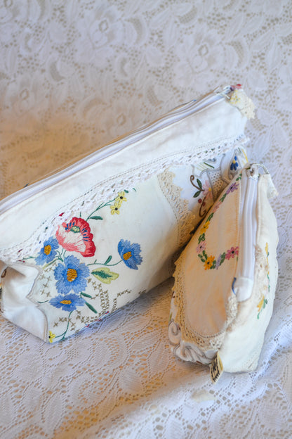 Doily Purse Set | Blue Flower
