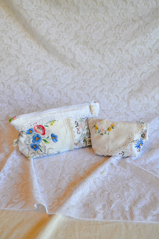 Doily Purse Set | Blue Flower