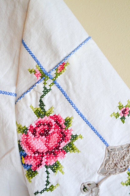 Button Up Shirt | Roses | Large