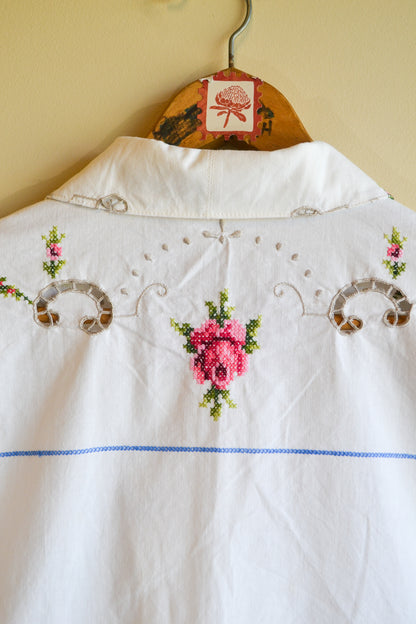 Button Up Shirt | Roses | Large