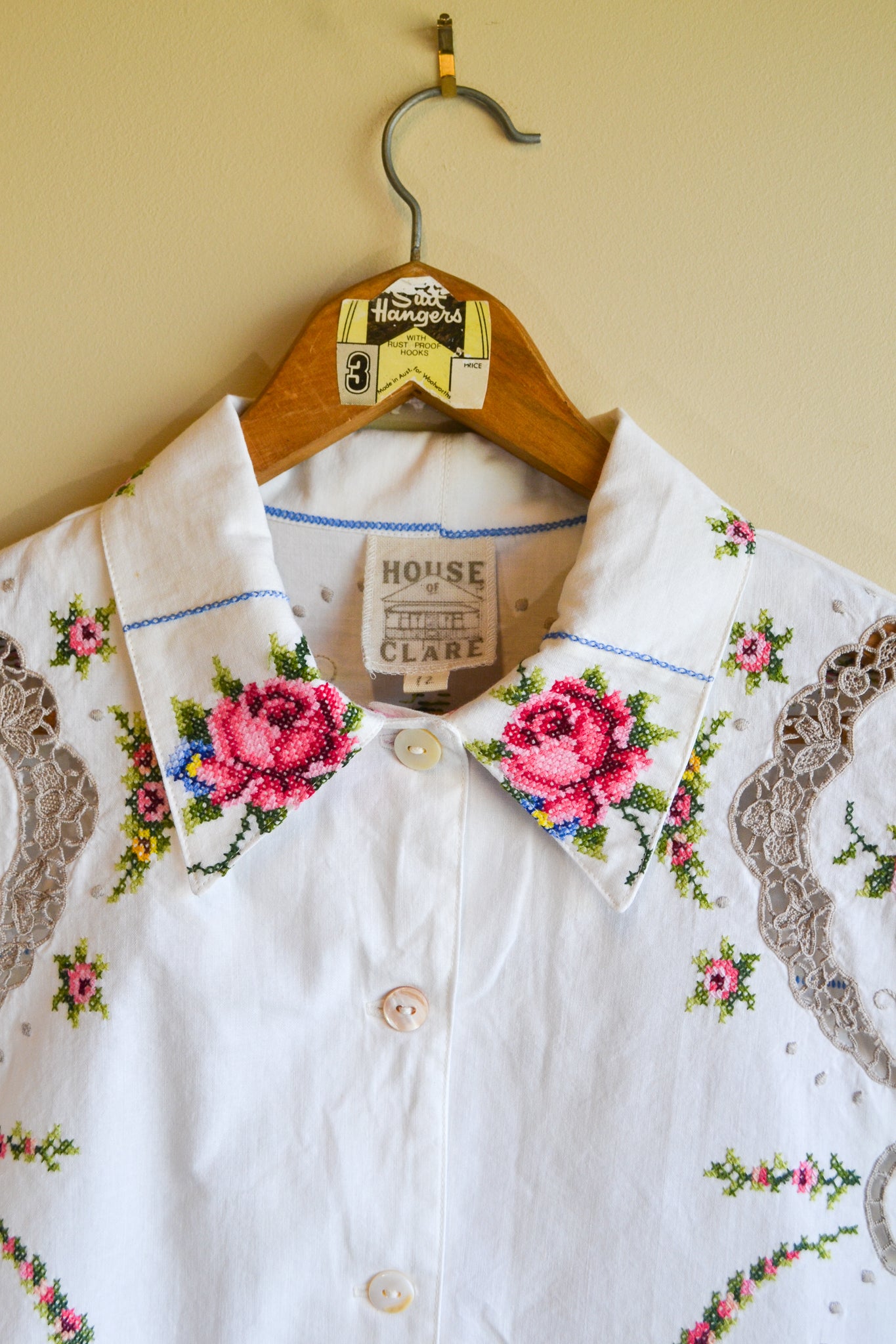Button Up Shirt | Roses | Large