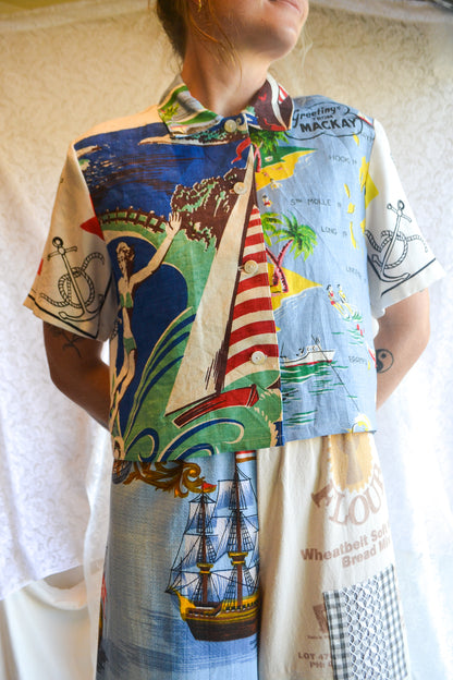 Button Up Shirt | Sail away | Medium