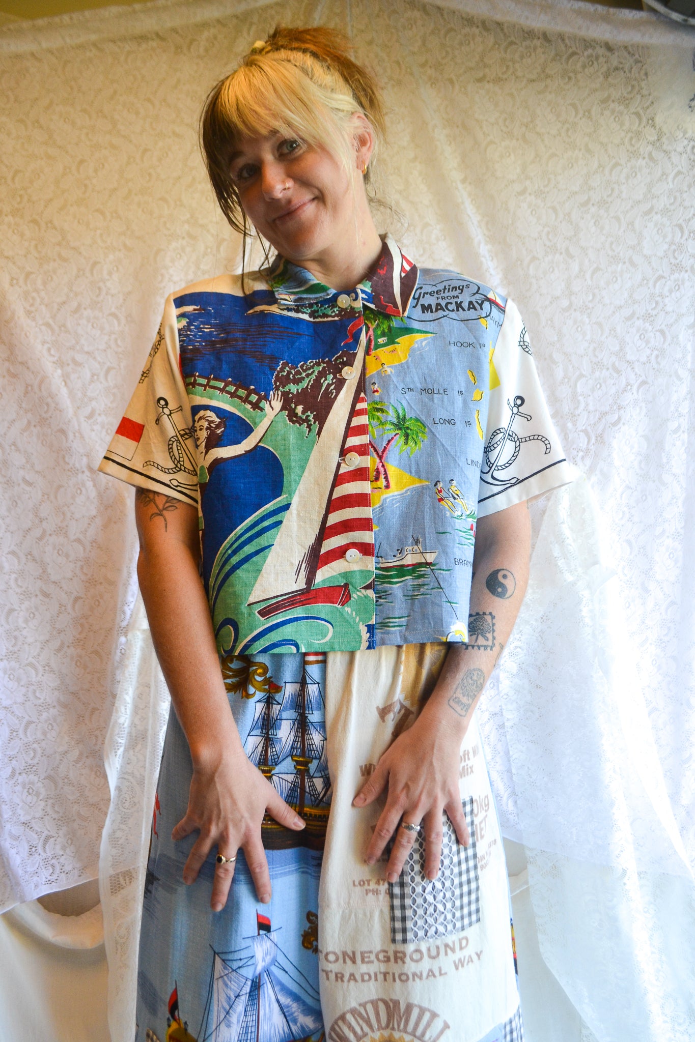 Button Up Shirt | Sail away | Medium