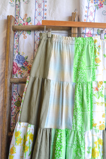 Tiered Patch Work Skirt | Spring | Medium