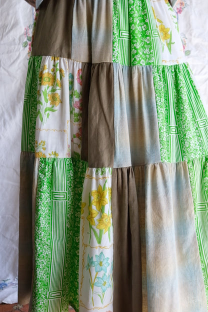 Tiered Patch Work Skirt | Spring | Medium