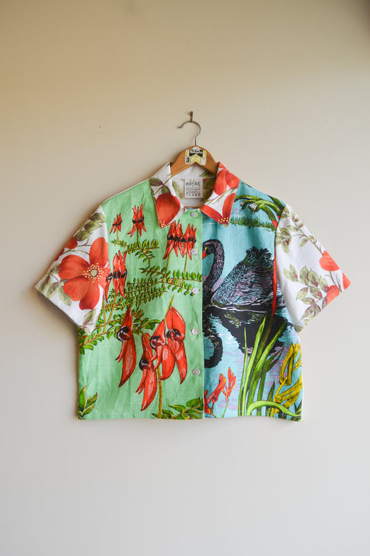 Button Up Shirt | Swan Desert Pea  | Large