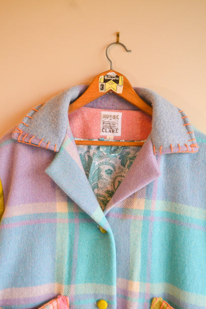 Coat | Teal | Wool | Large