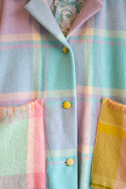 Coat | Teal | Wool | Large