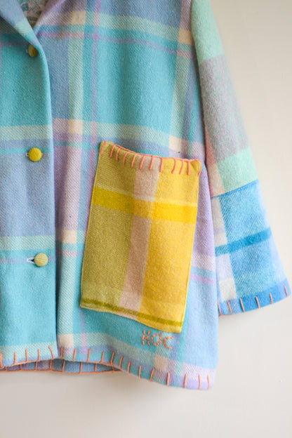 Coat | Teal | Wool | Large