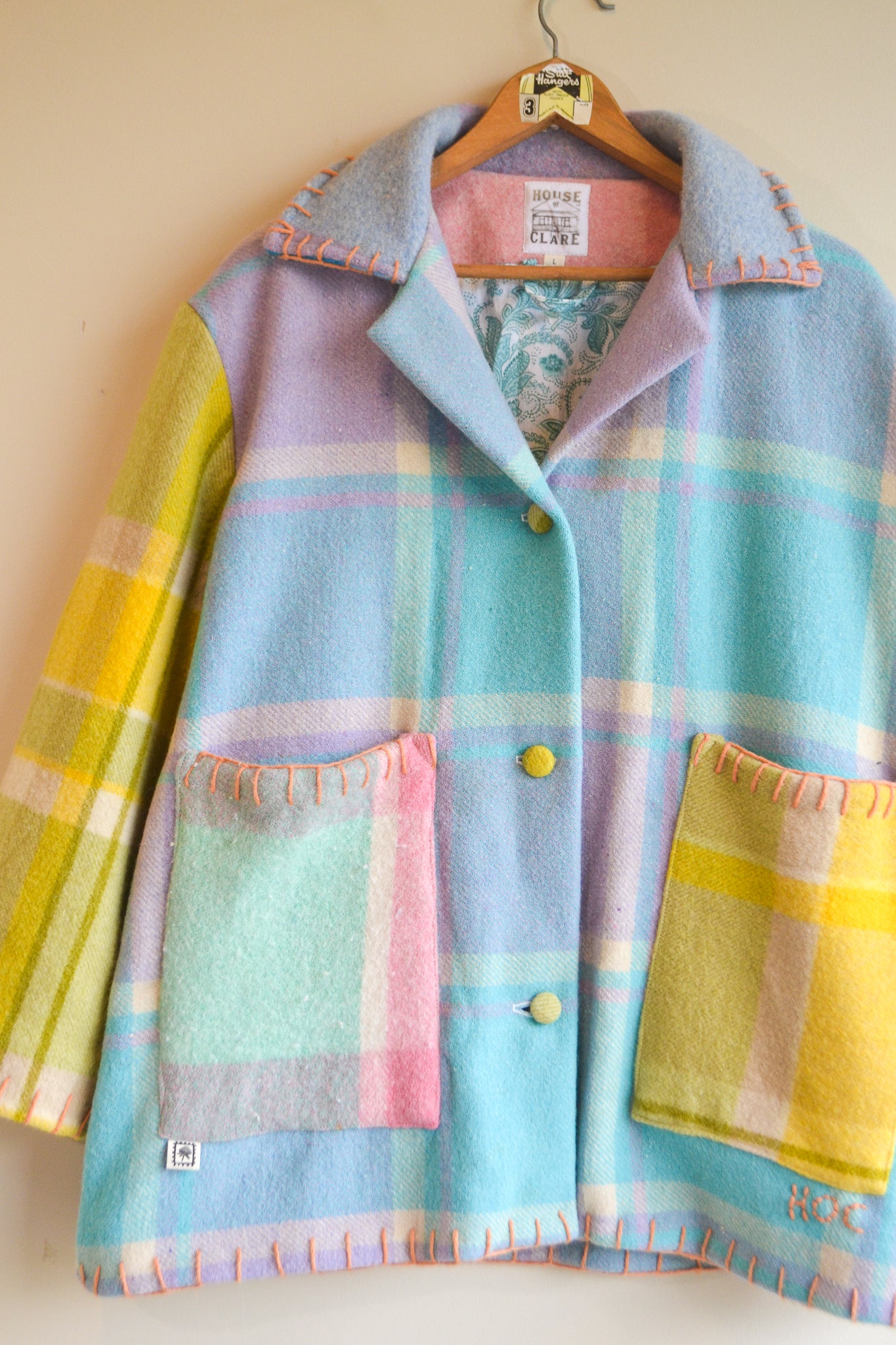 Coat | Teal | Wool | Large