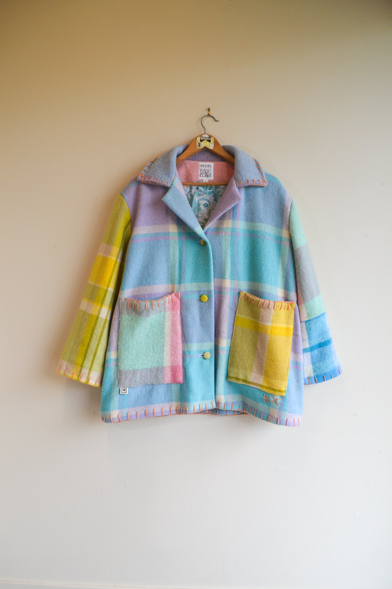 Coat | Teal | Wool | Large