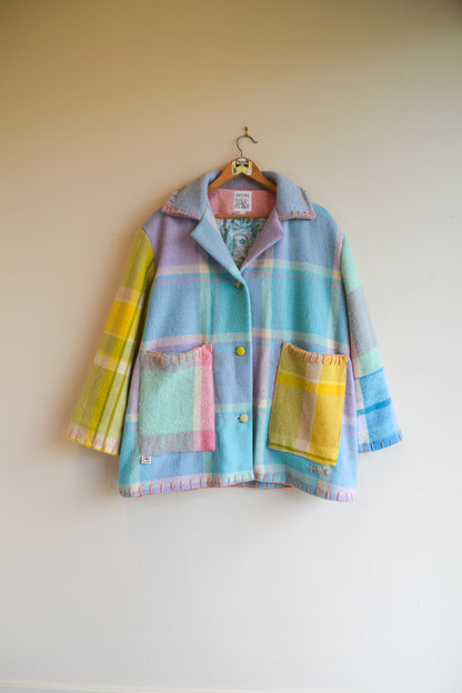 Coat | Teal | Wool | Large