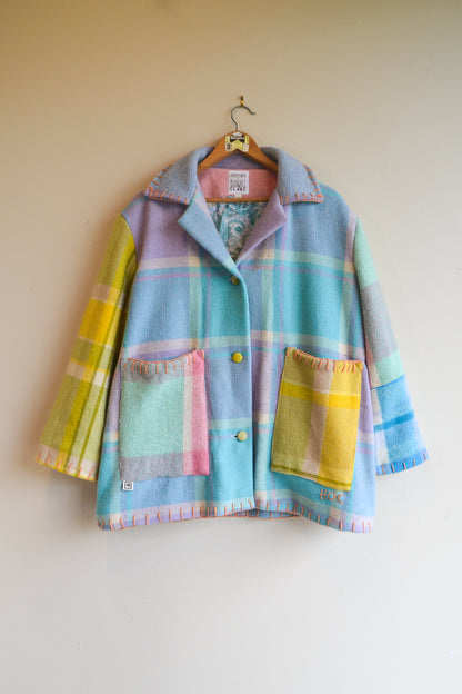 Coat | Teal | Wool | Large