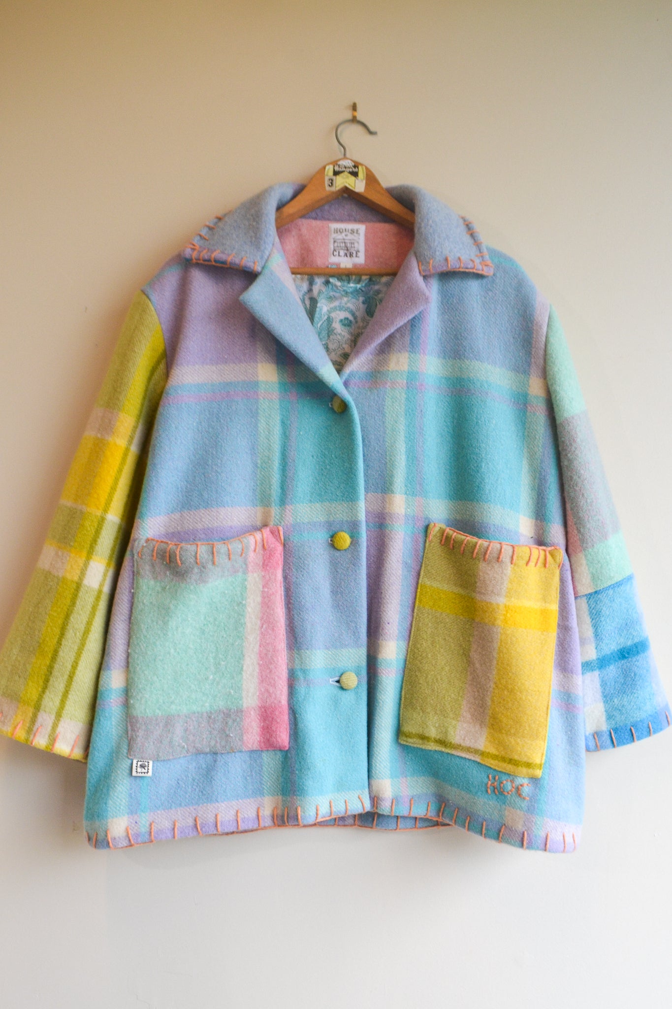 Coat | Teal | Wool | Large