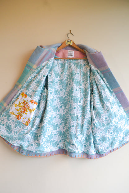 Coat | Teal | Wool | Large