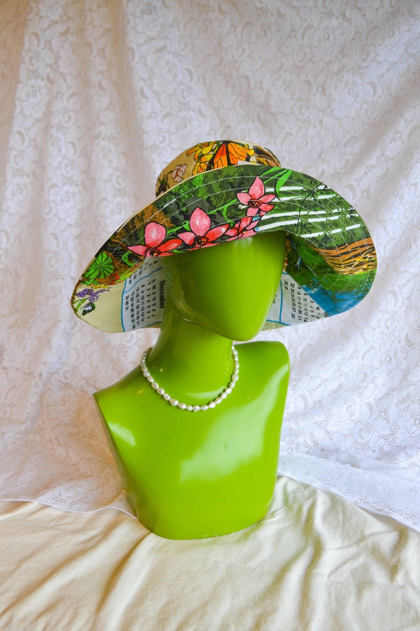 Wide Brim Hat | Tropical | Small