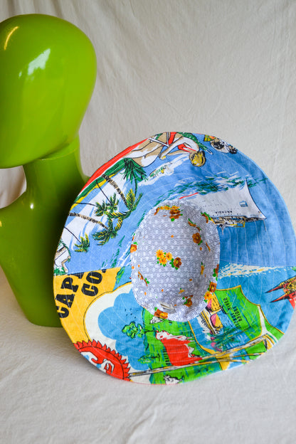 Wide Brim Hat | Tropical | Small