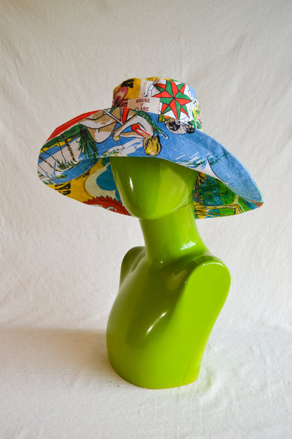 Wide Brim Hat | Tropical | Small