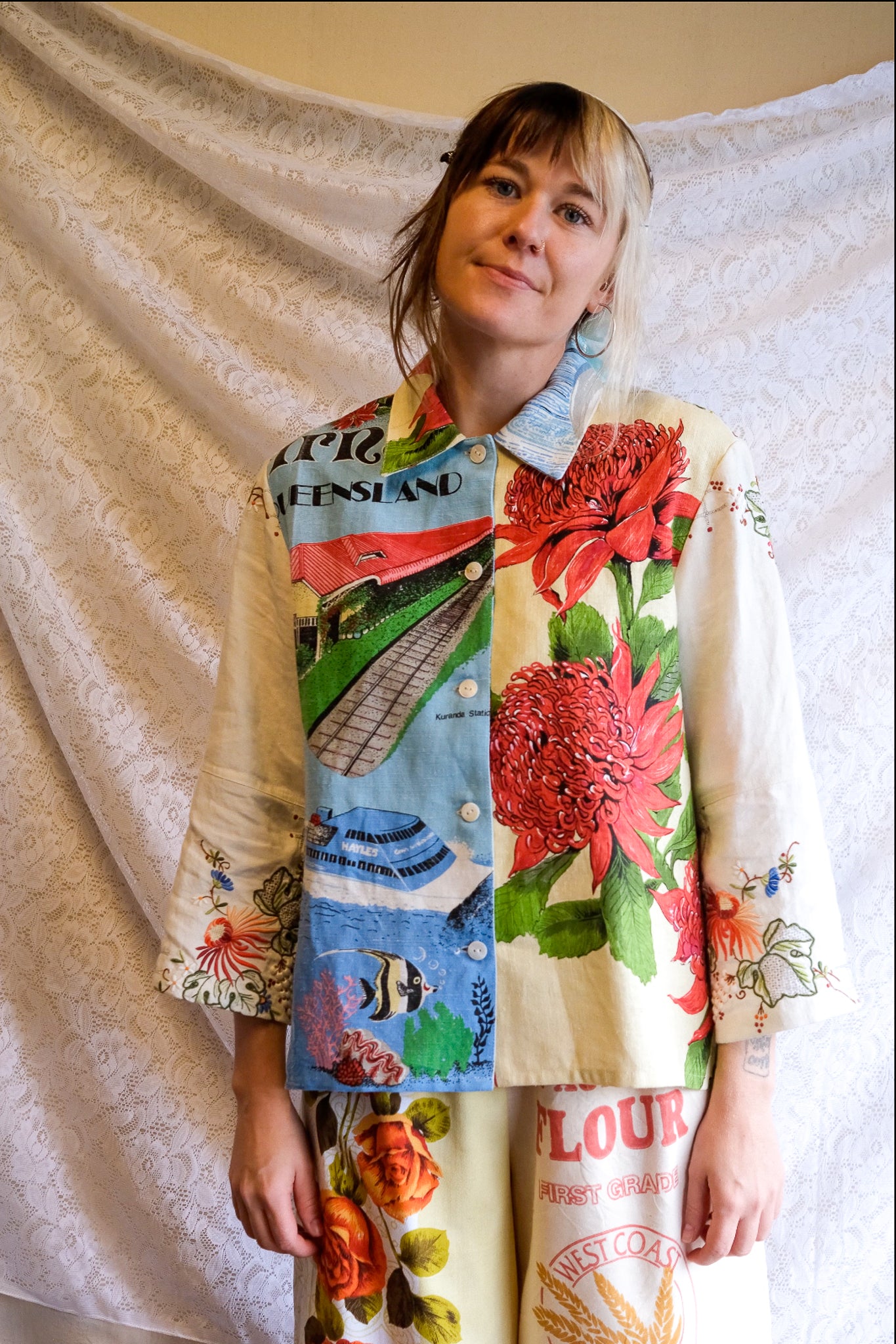 Button Up Shirt | Waratah Button | Medium
