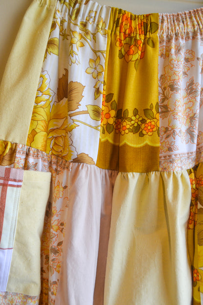 Tiered Patch Work Skirt | Yellow | Small