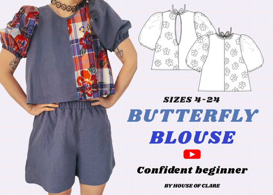 Butterfly Blouse Sewing Pattern