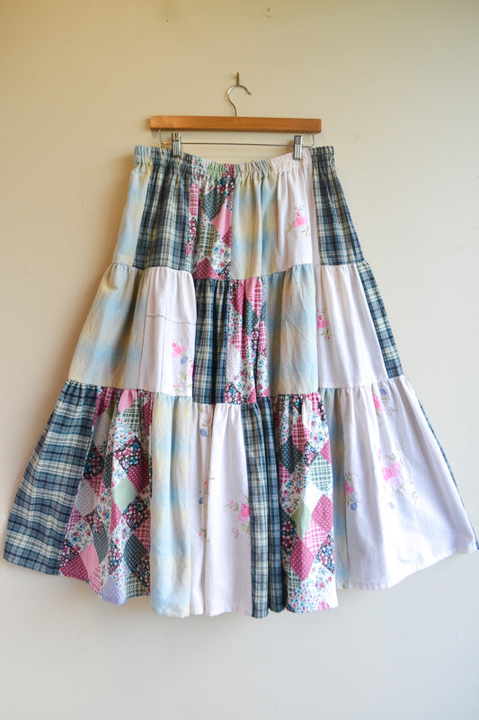 Tiered Patch Work Skirt | Circus | XL