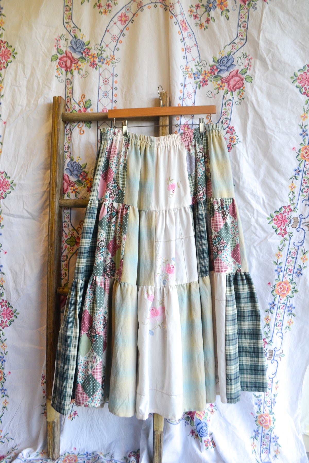 Tiered Patch Work Skirt | Circus | XL
