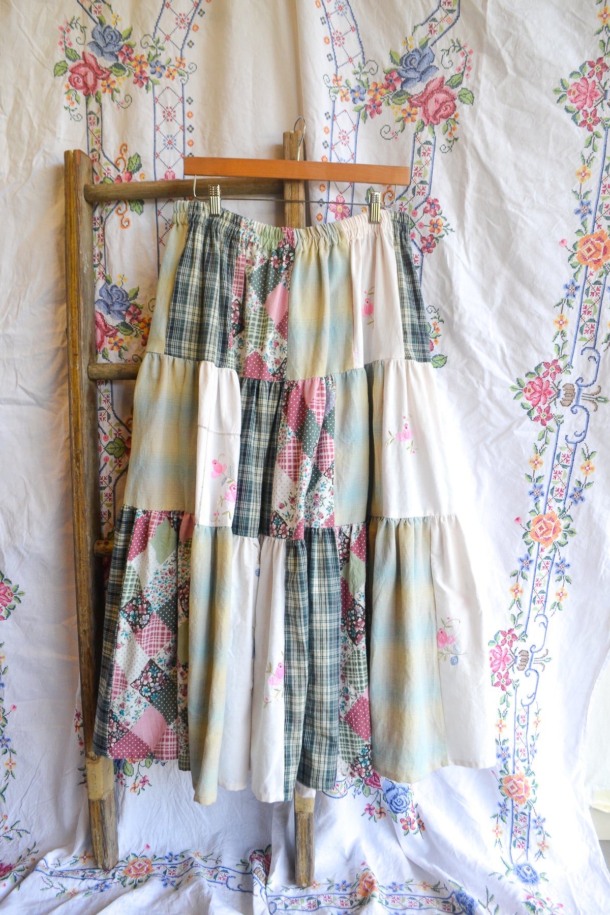 Tiered Patch Work Skirt | Circus | XL