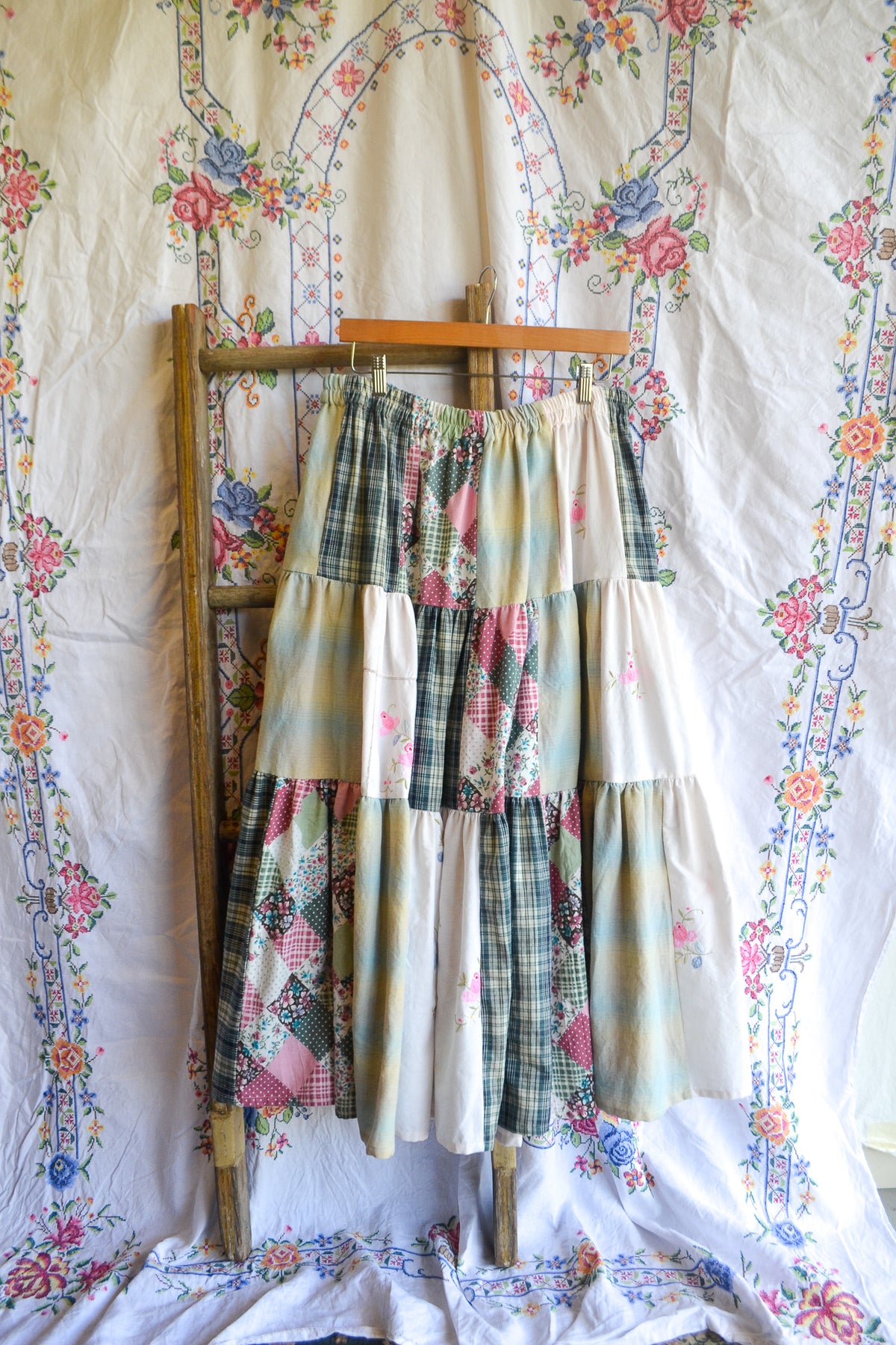 Tiered Patch Work Skirt | Circus | XL